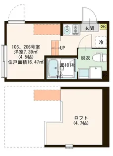 シス ヴィル【1階】の間取り