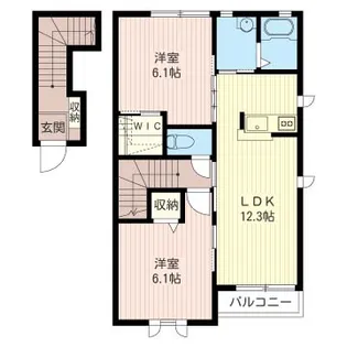 サニープレイス【2階】の間取り