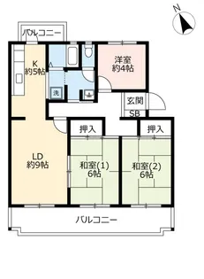 URアミティ学園西町【4階】の間取り