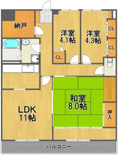ペガソス熊谷【7階】の間取り