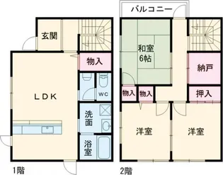 桜ヶ丘メゾネットA棟【1階】の間取り