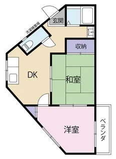 二和西マンション【3階】の間取り