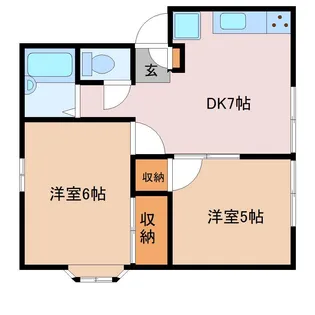 シーサイド11番館【1階】の間取り