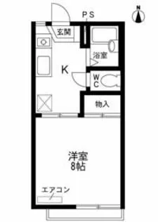 エバーグリーンマルモ【1階】の間取り