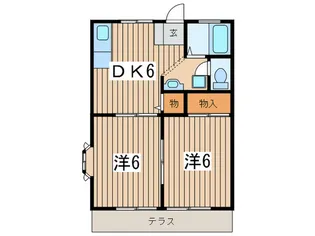 コスモエステ-ト【1階】の間取り
