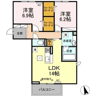 エトワール古瀧II【1階】の間取り
