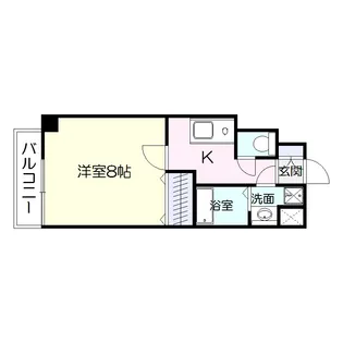 インプレイス中央【6階】の間取り