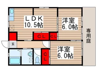 ハイツ新山1【1階】の間取り
