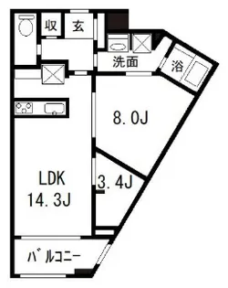勝どきザ・タワー【6階】の間取り