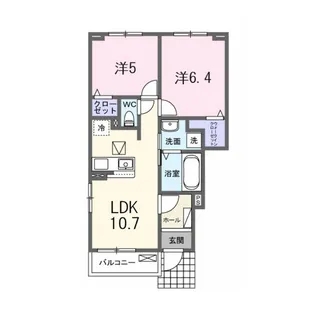 (仮)井手町多賀アパート【1階】の間取り
