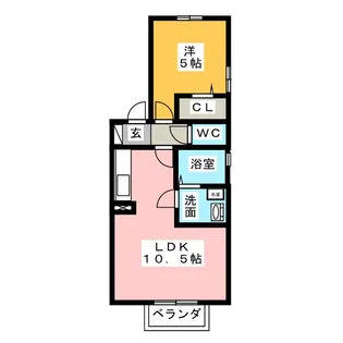 ハイツグランシャリオII【2階】の間取り