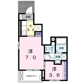 CROSS ROAD II【1階】の間取り