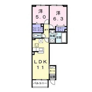 エレガンス メゾン II【1階】の間取り