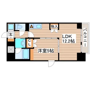 プラウドフラット五橋【3階】の間取り