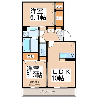 アーブルヒルズII【3階】の間取り
