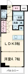 ヴォーガコルテ東府中アジールコート【3階】の間取り