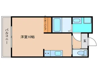 ルナコート南港中【2階】の間取り