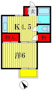 アルカサール黛【4階】の間取り