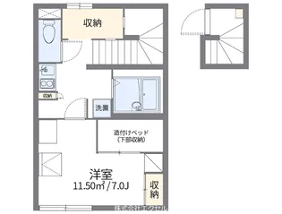 レオパレスのぼり川【2階】の間取り