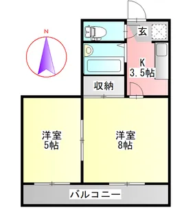 第5ハイツタマキ【4階】の間取り