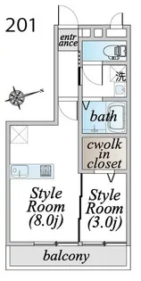 セジュール千間台【2階】の間取り