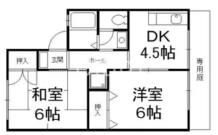 サンハイツフジタ【1階】の間取り