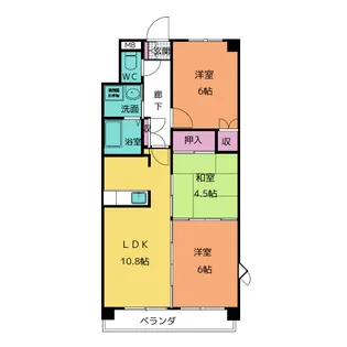 クレストAi-1【4階】の間取り