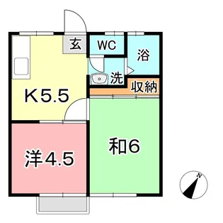 ハイライフ雅【2階】の間取り