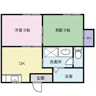 レジデンスミート【1階】の間取り