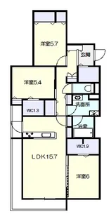 GRAND HILLS けやき【2階】の間取り