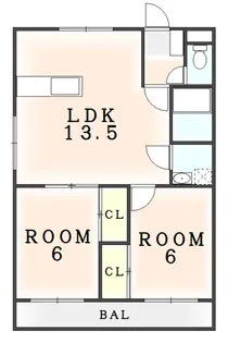 徳島県阿南市宝田町川原【マンション】の間取り