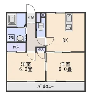 ラ・レージュA【1階】の間取り