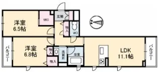 W&B(ダブル アンド ビー)【3階】の間取り