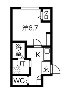 ジーイーヌフ【1階】の間取り