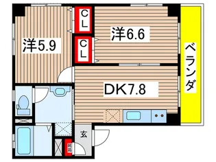 グランデ上安【2階】の間取り