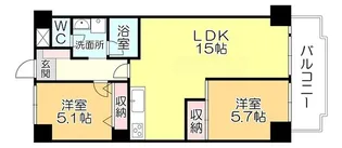ダイアパレス久留米【4階】の間取り