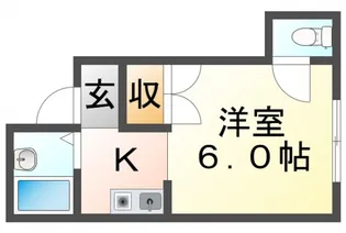 千里山西コーポ【3階】の間取り
