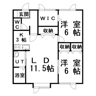 イシダハイツC(芦野)【1階】の間取り