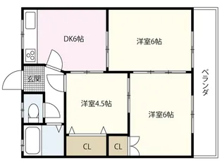 清水アパート【3階】の間取り