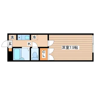 エステートピア富沢【1階】の間取り