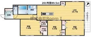 HEBEL MAISON 甲子園・旭化成ヘーベルメゾンHEBEL HA【2階】の間取り