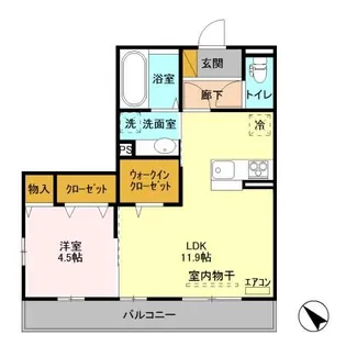 茨城県つくば市流星台【アパート】の間取り