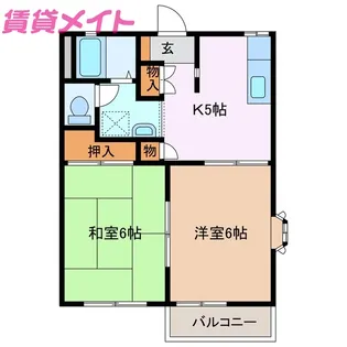 タウニーラークウッド A棟【2階】の間取り