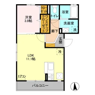ロータス宇都宮【1階】の間取り