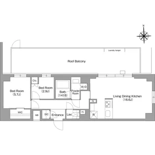 コンフォリア・リヴ大森西【4階】の間取り