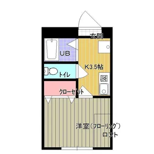 山形県山形市富の中3【アパート】の間取り