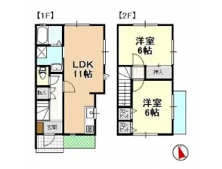 静岡県浜松市中央区富塚町【一戸建】の間取り