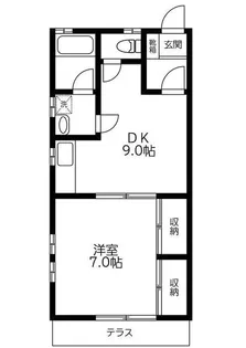 東京都府中市武蔵台3【アパート】の間取り