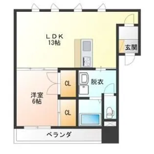 ハーネス戸祭【3階】の間取り