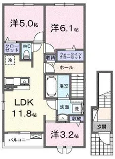 アルス・リガーレ【2階】の間取り